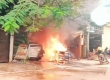 暹粒省一汽油销售摊位突发大火！