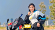 金边一美女骑机车超车不慎遭车祸身亡！