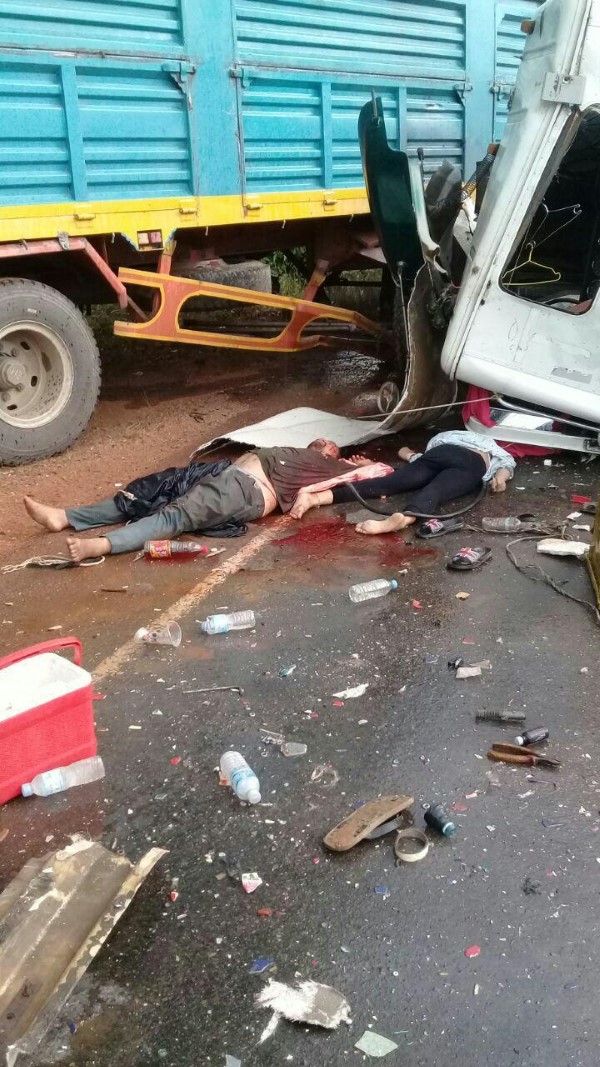 下雨天车祸，妇女当场丧命。