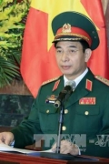 越南人民军总参谋长会见柬埔寨王家宪兵副司令