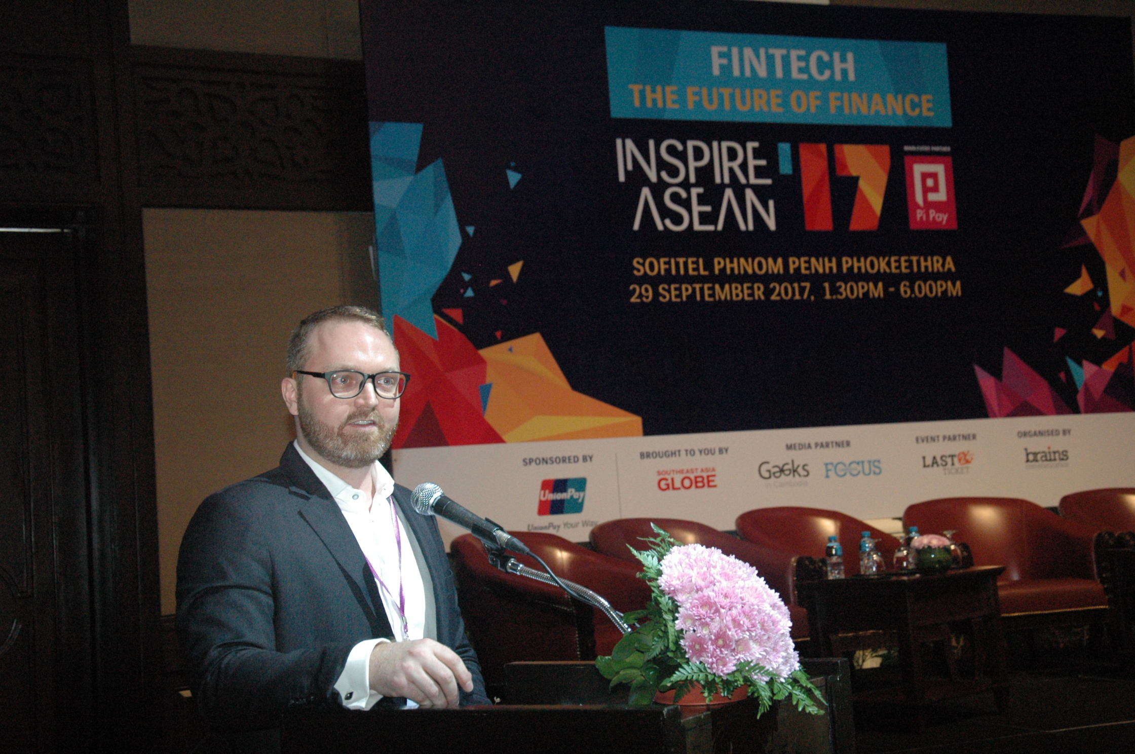 Pi Pay执行长Tomas Pokormy是“金融科技”盛会--“启发东盟的六名主讲人之一。（图：柬埔寨星洲日报）