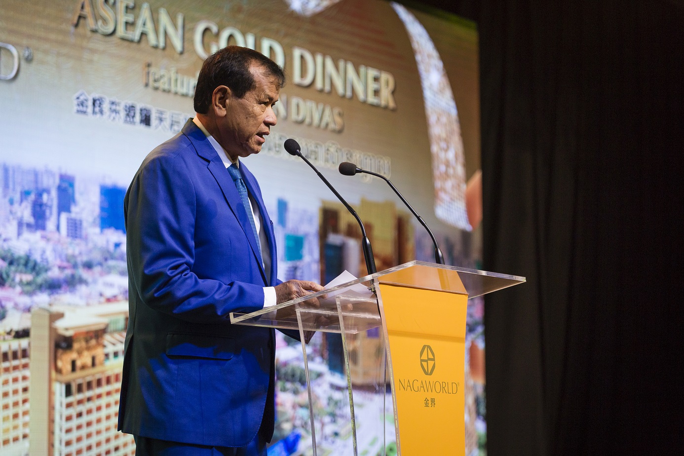 旅游部长唐坤致词。