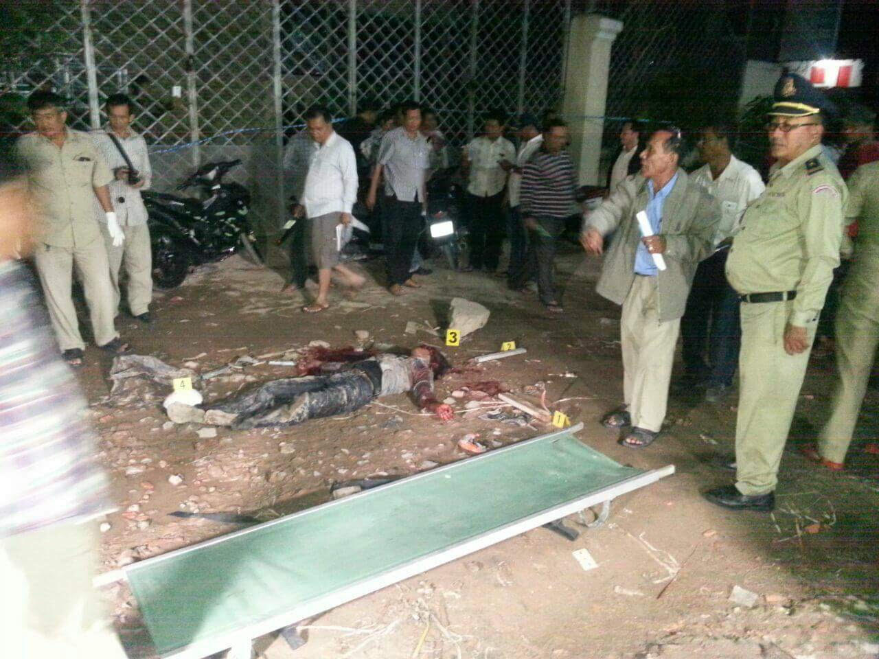 匪徒被民众殴打致死。