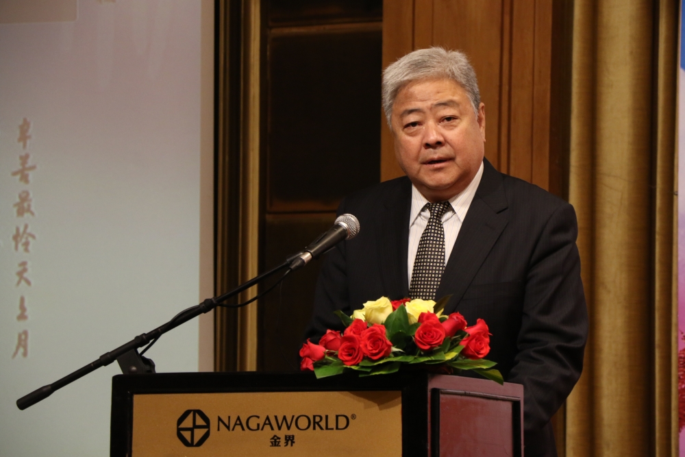 云南省东南亚南亚经贸合作发展联合会主席朱宝平致辞。