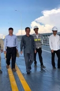 水净华临时铁桥竣工下周通车