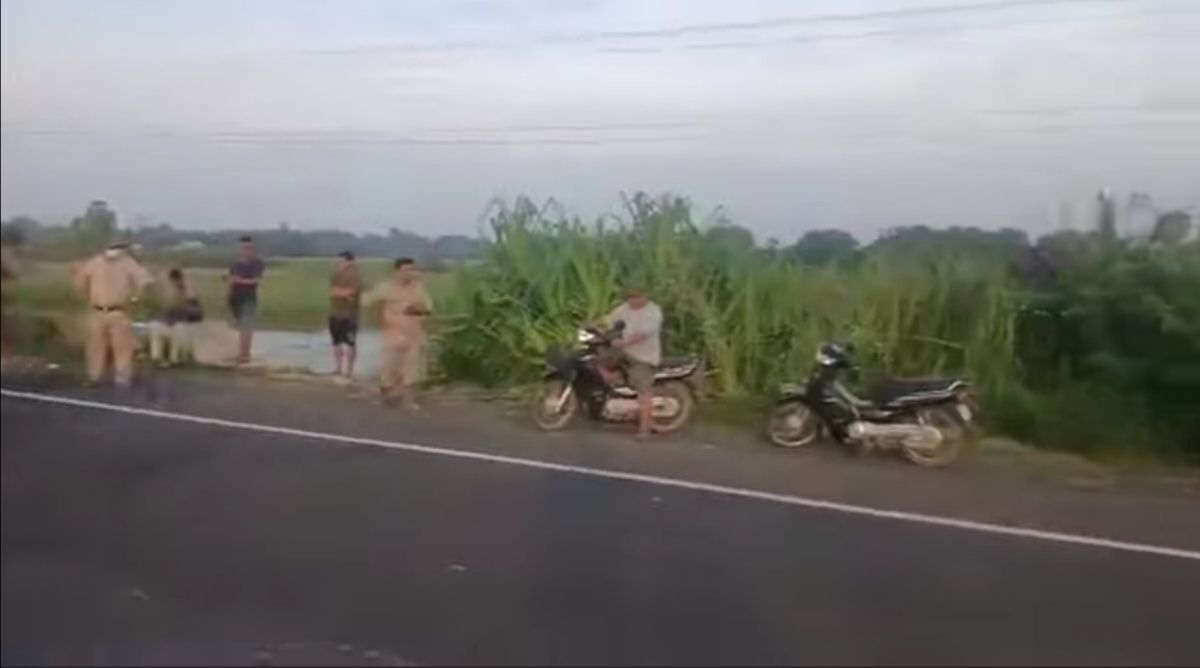 柴桢省一河流桥下惊现一名男性尸体！